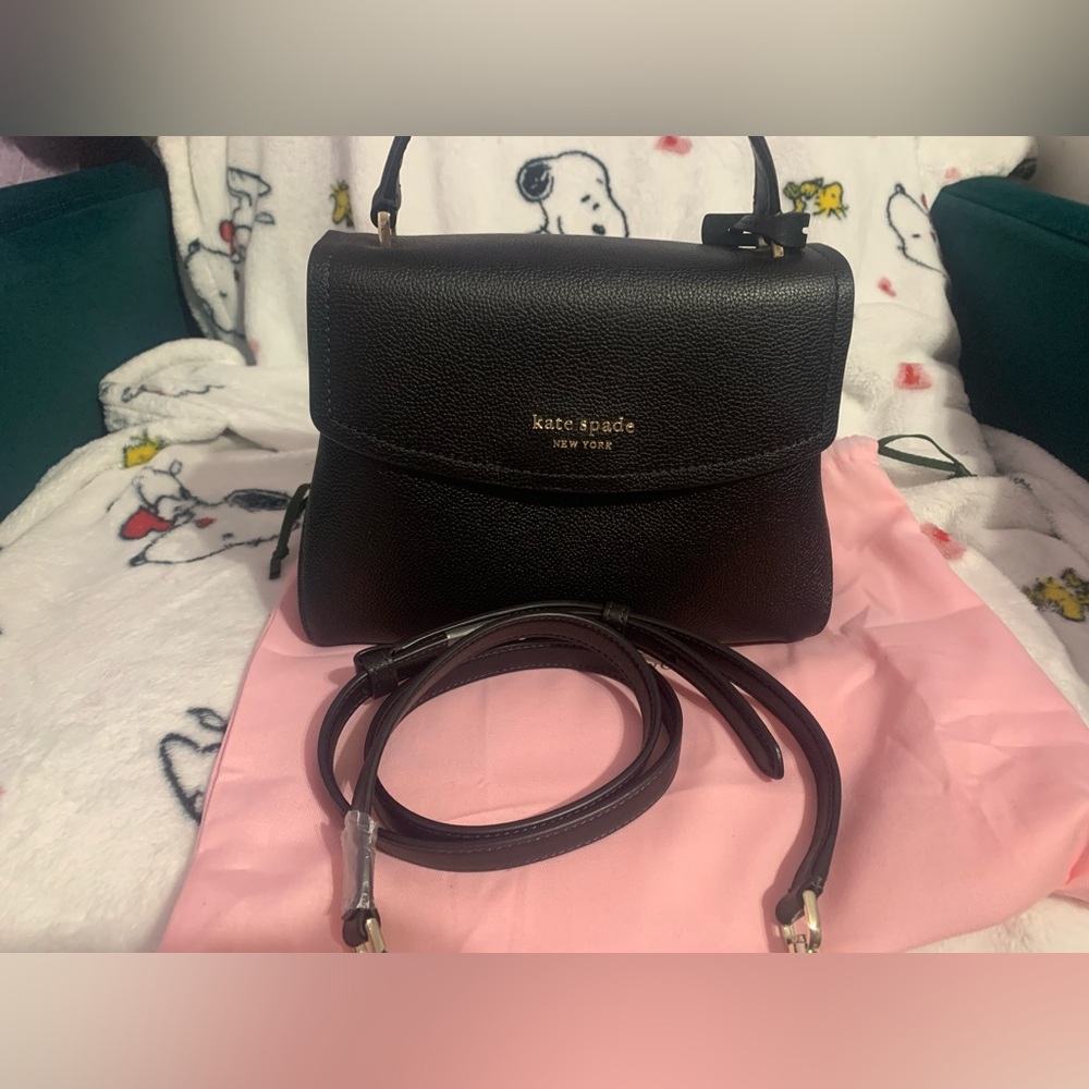 Kate Spade Black Textured Crossbody Bag